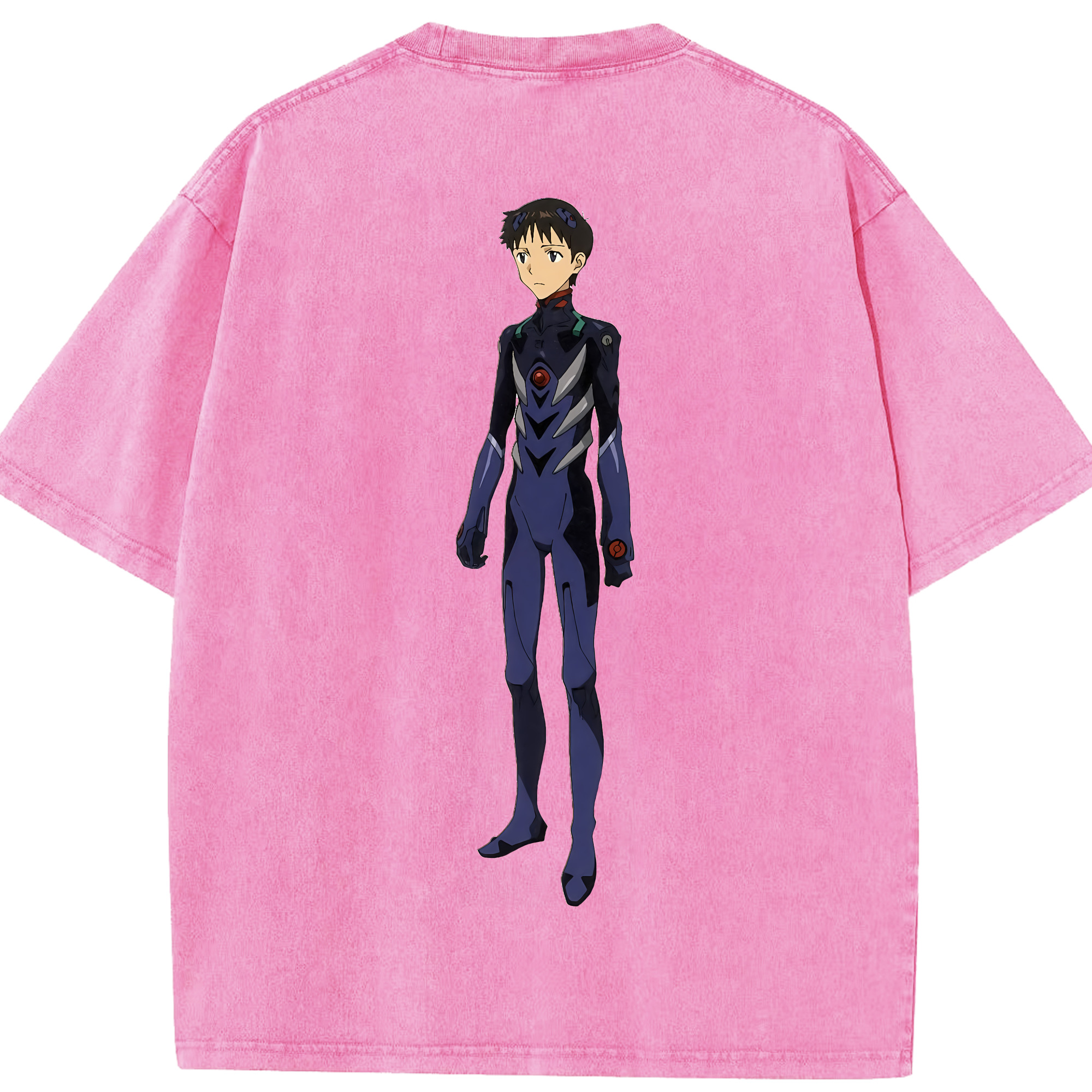（画像用） EVA 新世紀エヴァンゲリオン 綿100% ヴィンテージ風 半袖Tシャツ（背面プリント）